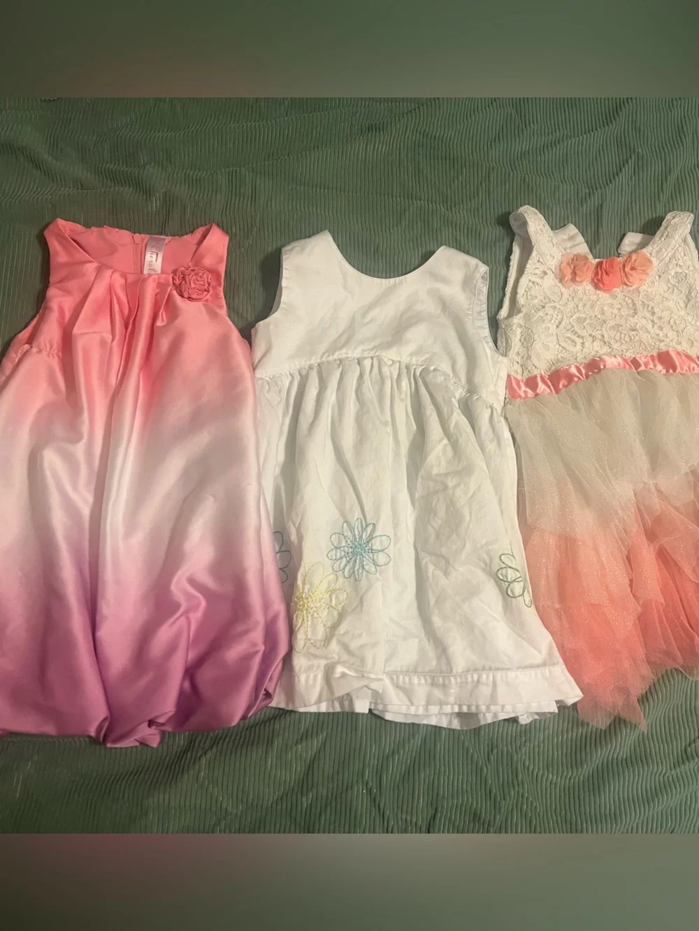 Cherokee Pink Flower-Accent Satin Dress